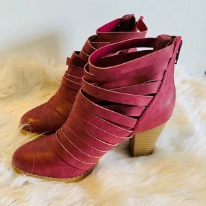 Burgundy Ankle Boots
